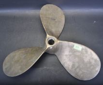 MID 20TH CENTURY SOLID BRONZE BOAT / SHIP PROPELLER