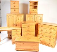 COUNTRY PINE BEDROOM SUITE - CHESTS - TALLBOYS - OTTOMAN