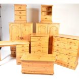 COUNTRY PINE BEDROOM SUITE - CHESTS - TALLBOYS - OTTOMAN