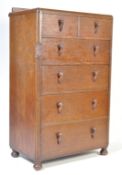 1920’S ART DECO OAK TALLBOY