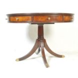 GEORGE III REVIVAL MAHOGANY DRUM - RENT TABLE