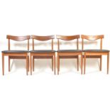 4 MID 20TH CENTURY DANISH INSPIRED TEAK DINING CHAIRS