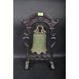 VINTAGE LATE 20TH CENTURY CHINESE / ORIENTAL BELL ON STAND