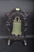 VINTAGE LATE 20TH CENTURY CHINESE / ORIENTAL BELL ON STAND