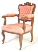 VICTORIAN 19TH CENTURY MAHOGANY ARMCHAIR