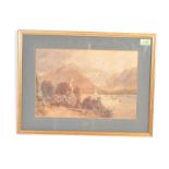 GRASMERE BY DAVID COX JNR - 19TH CENTURY VICTORIAN WATERCOLOUR PAINTING
