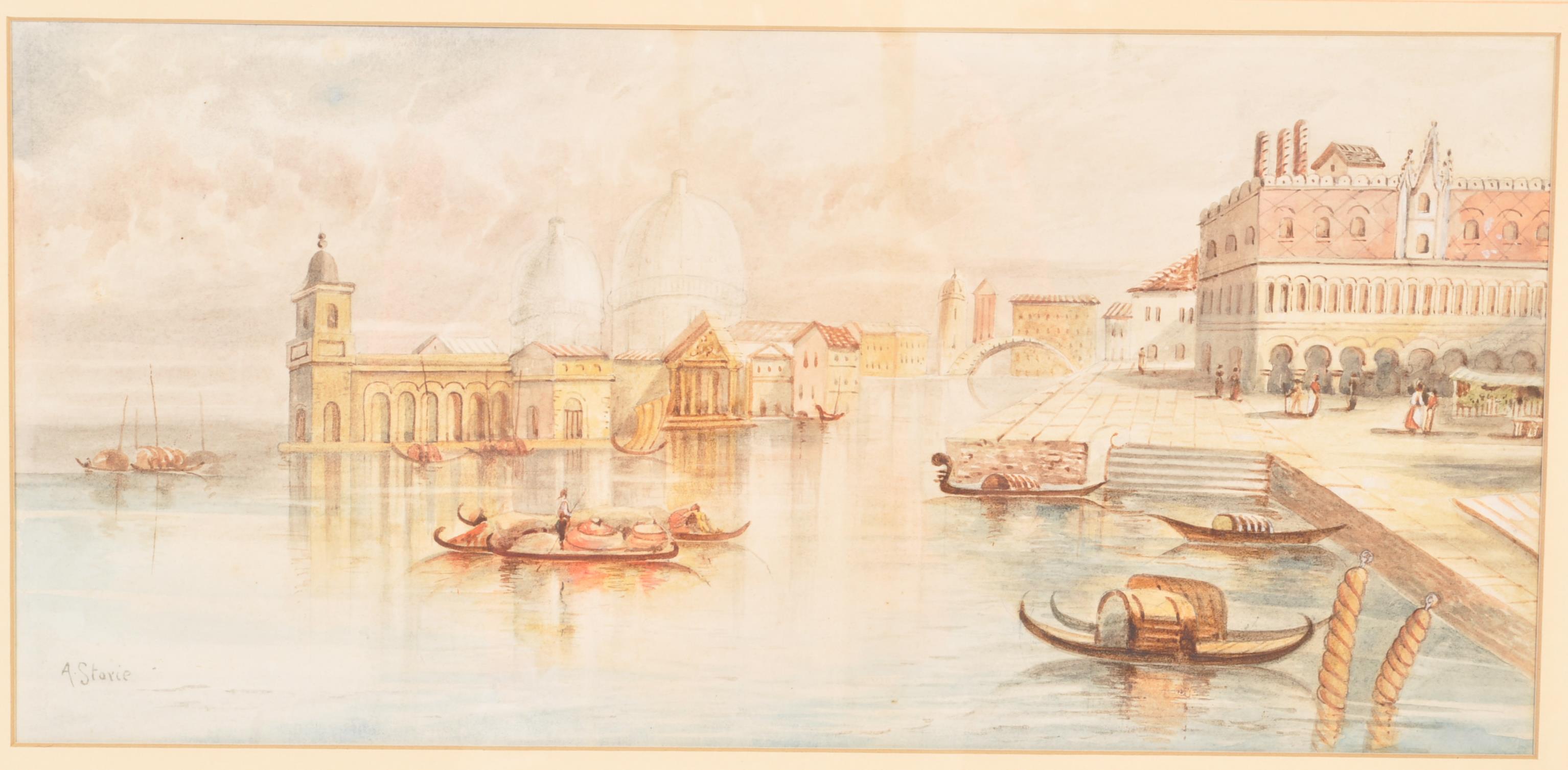 TWO VIENNESE WATERCOLOUR PAINTINGS BY A. STORIE - Image 3 of 6
