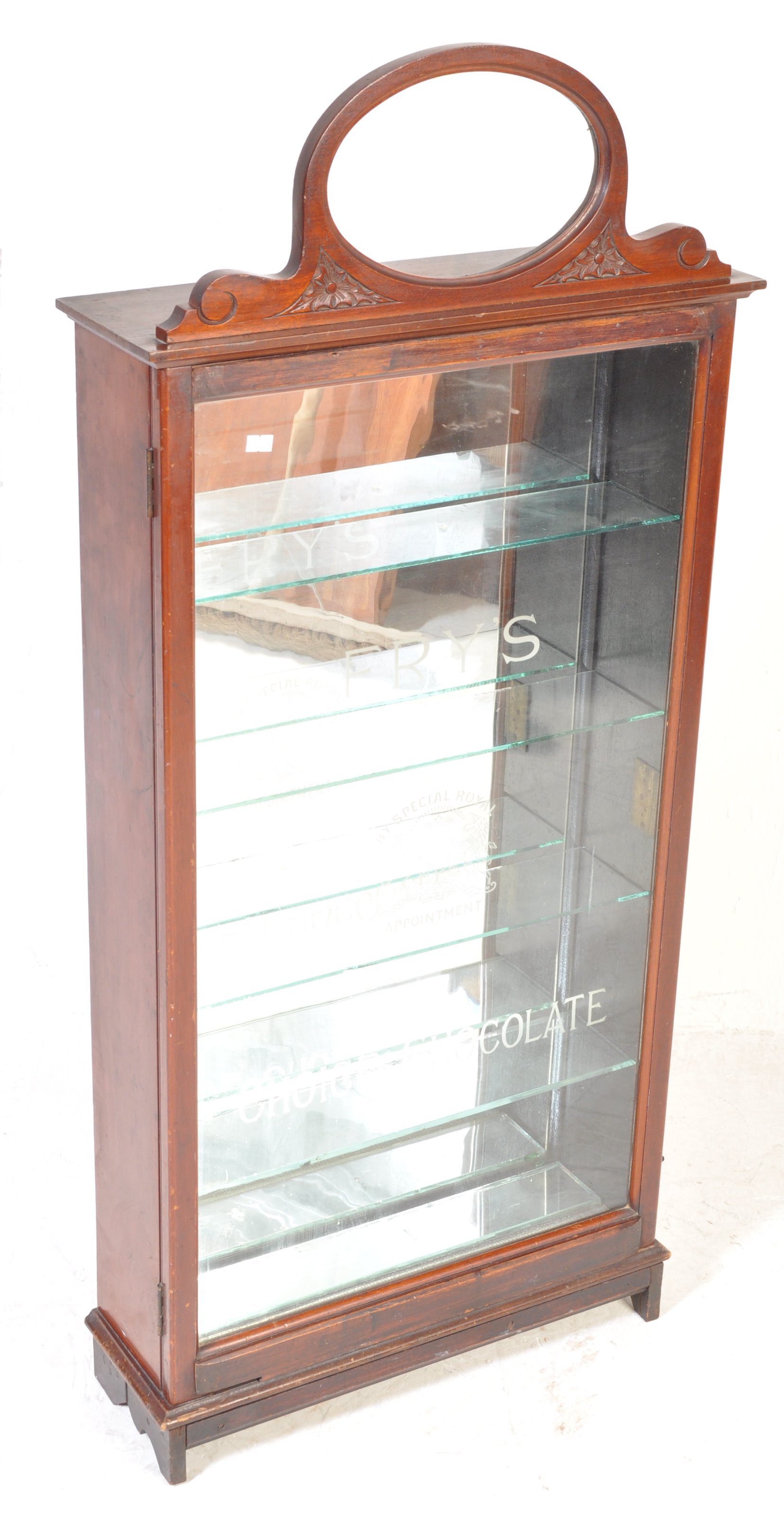 FRY'S CHOICE CHOCOLATE MAHOGANY SHOP DISPLAY CABINET - Image 2 of 6