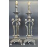 TWO ART NUVEAU STYLE LAMPS / DESK LIGHTS