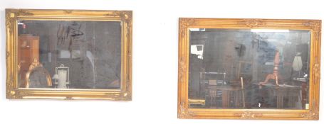 PAIR OF CONTEMPORARY 19TH CENTURY REVIVIAL GILT MIRRORS