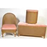 THREE PIECES OF VINTAGE RETRO 20TH CENTURY LLOYD LOOM FURNITURE