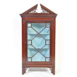 GEORGIAN STYLE MAHOGANY CORNER CUPBOARD