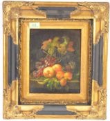 19TH CENTURY VICTORIAN OIL ON BOARD STILL LIFE PAINTING