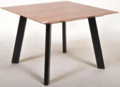 CONTEMPORARY MODERNIST MINIMALIST WALNUT & METAL COFFEE TABLE