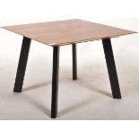 CONTEMPORARY MODERNIST MINIMALIST WALNUT & METAL COFFEE TABLE