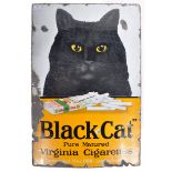 1930'S BLACK CAT PURE MATURED CIGARETTES ADVERTISING SIGN