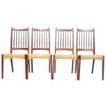 NILS JONSSON FOR HUGO TROEDS - SET OF FOUR TEAK AND CORD DINING CHAIRS
