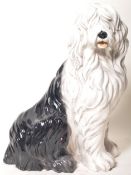 LARGE FLOOR STANDING CERAMIC FIGURE OF AN OLD ENGLISH SHEEP DOG