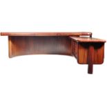 DYRLUND - SUPER SKYLINE - 1980'S ROSEWOOD EXECUTIVE DESK