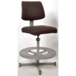 RETRO VINTAGE INDUSTRIAL / MEDICAL SWIVEL CHAIR WITH FOOTREST