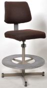 RETRO VINTAGE INDUSTRIAL / MEDICAL SWIVEL CHAIR WITH FOOTREST