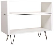 CONTEMPORARY MODERNIST MINIMALIST WHITE LAMINATED LOW SIDEBOARD