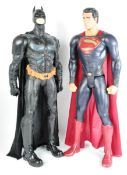 TWO LARGE SCALE DC COMICS BATMAN AND SUPERMAN ACTION FIGURES