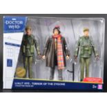 DOCTOR WHO - TERROR OF THE ZYGONS AUTOGRAPHED ACTION FIGURE SET