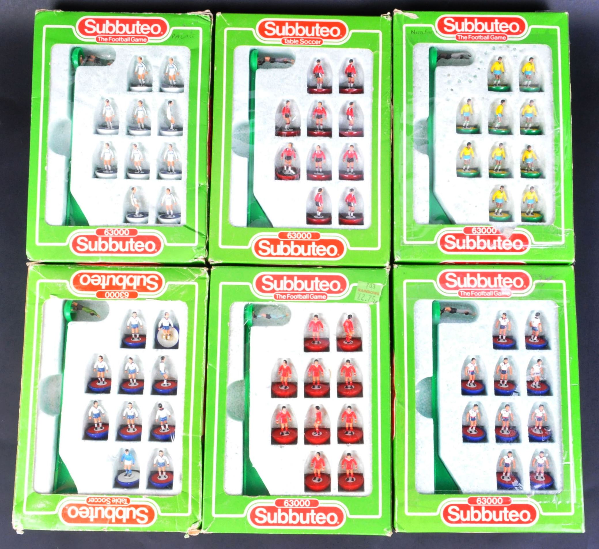 COLLECTION OF X6 VINTAGE SUBBUTEO TABLE TOP FOOTBALL TEAMS - Image 2 of 16