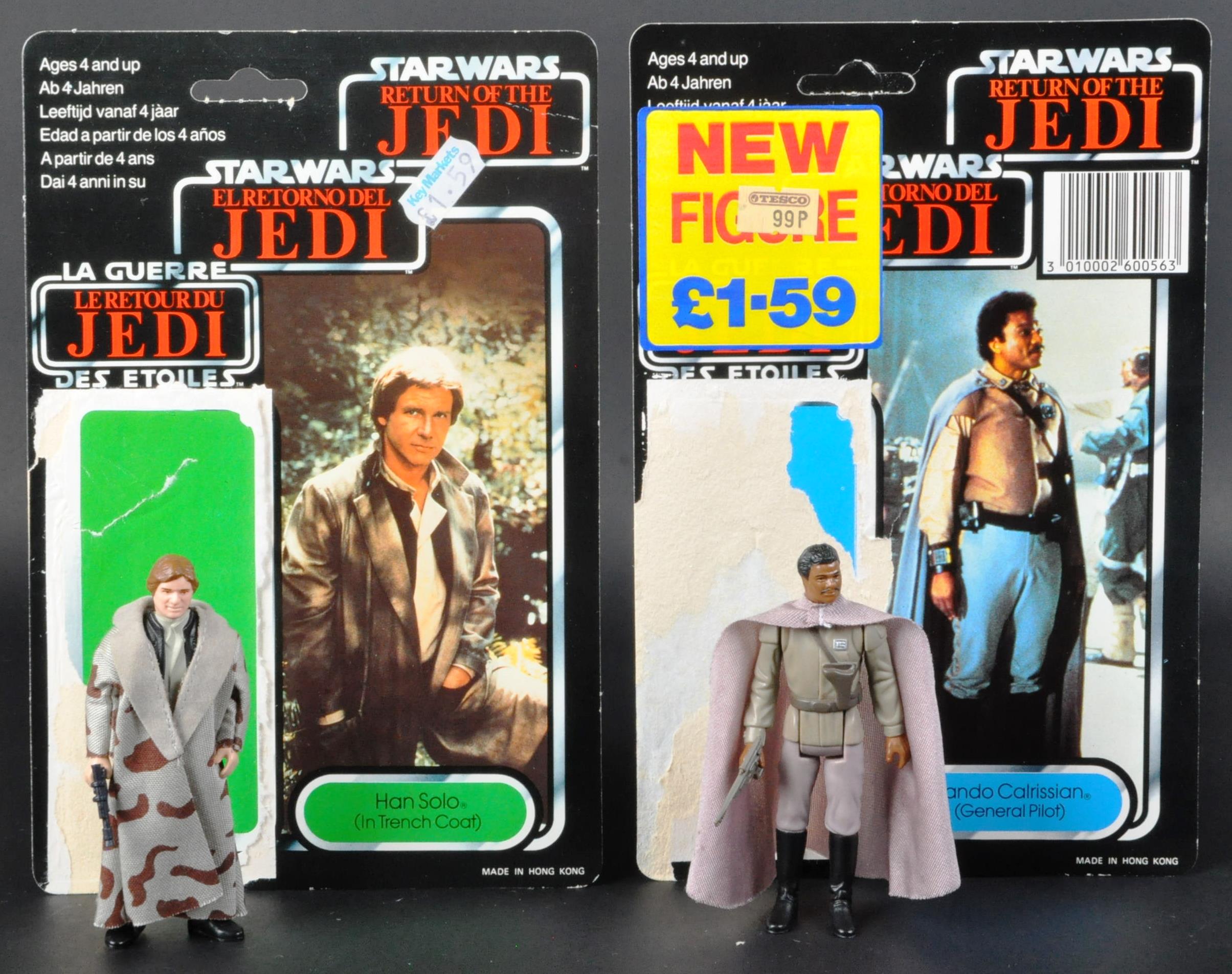 STAR WARS - TWO PALITOY TRI-LOGO ACTION FIGURES