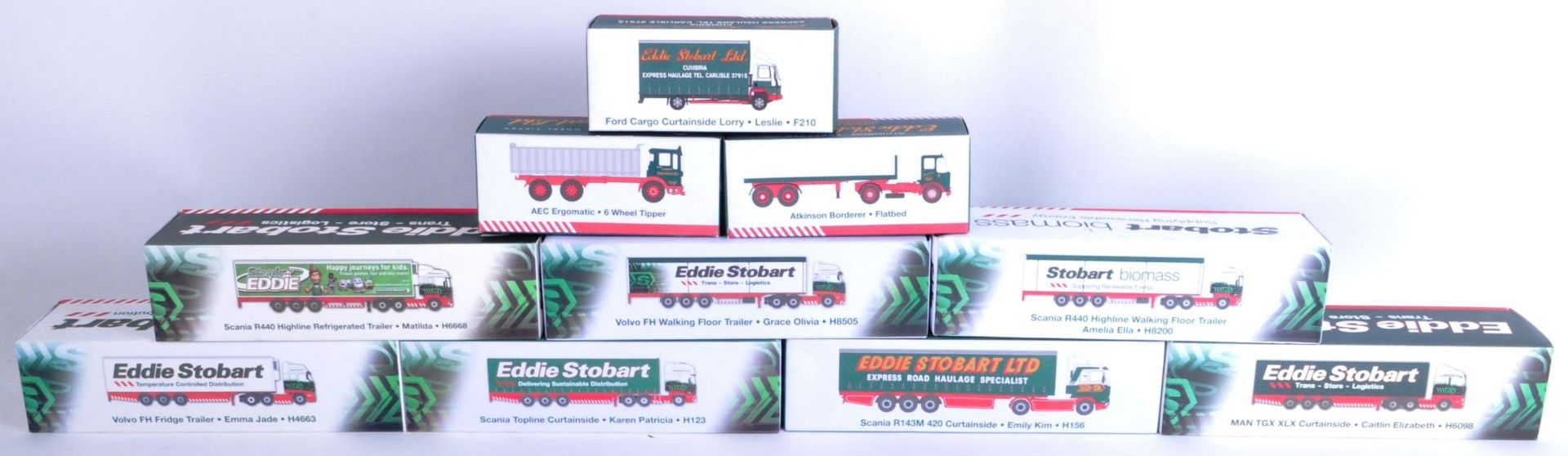 COLLECTION OF ATLAS EDITIONS EDDIE STOBART DIECAST MODELS