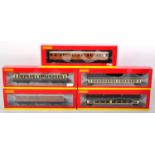 COLLECTION OF X5 HORNBY 00 GAUGE MODEL RAILWAY CARRIAGES