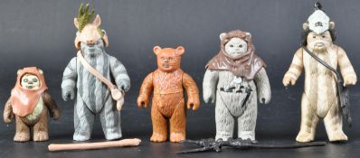 STAR WARS - COLLECTION OF VINTAGE KENNER / PALITOY EWOK ACTION FIGURES