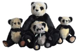 COLLECTION OF X4 DEANS RAG BOOK SOFT TOY TEDDY BEAR PANDAS