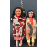 TWO EARLY 20TH CENTURY AMERICAN INDIAN SKOOKUM DOLLS