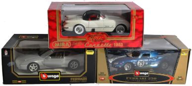 COLLECTION OF X3 ASSORTED 1/18 SCALE DIECAST MODEL CARS