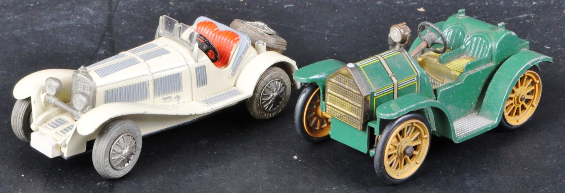 TWO ORIGINAL VINTAGE GERMAN SCHUCO CLOCKWORK MICRO RACER CARS