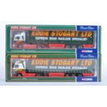 TWO ORIGINAL CORGI EDDIE STOBART DIECAST MODEL TRUCKS