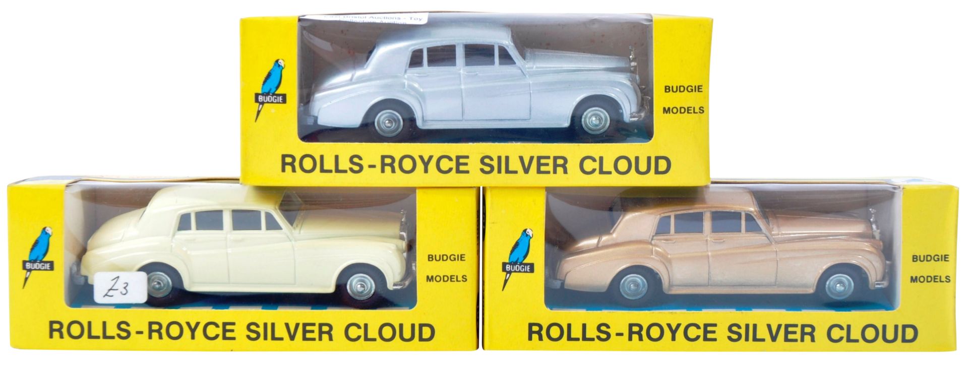 COLLECTION OF X3 VINTAGE BUDGIE MODELS DIECAST CARS