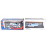 TWO 1/18 SCALE BOXED DIECAST MODEL RACING CARS
