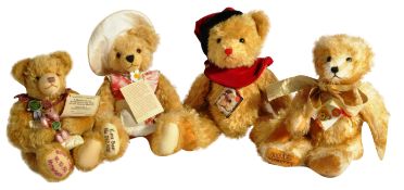 COLLECTION OF X4 HERMANN SOFT TOY TEDDY BEARS
