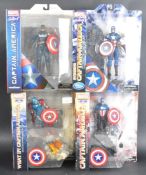 COLLECTION OF DIAMOND SELECT TOYS CAPTAIN AMERICA ACTION FIGURES