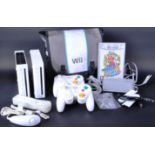 TWO NINTENDO WII CONSOLES, CONTROLLERS, ACCESSORIES & GAMECUBE GAME