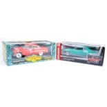 TWO ERTL 1/18 SCALE AMERICAN MUSCLE DIECAST MODEL CARS