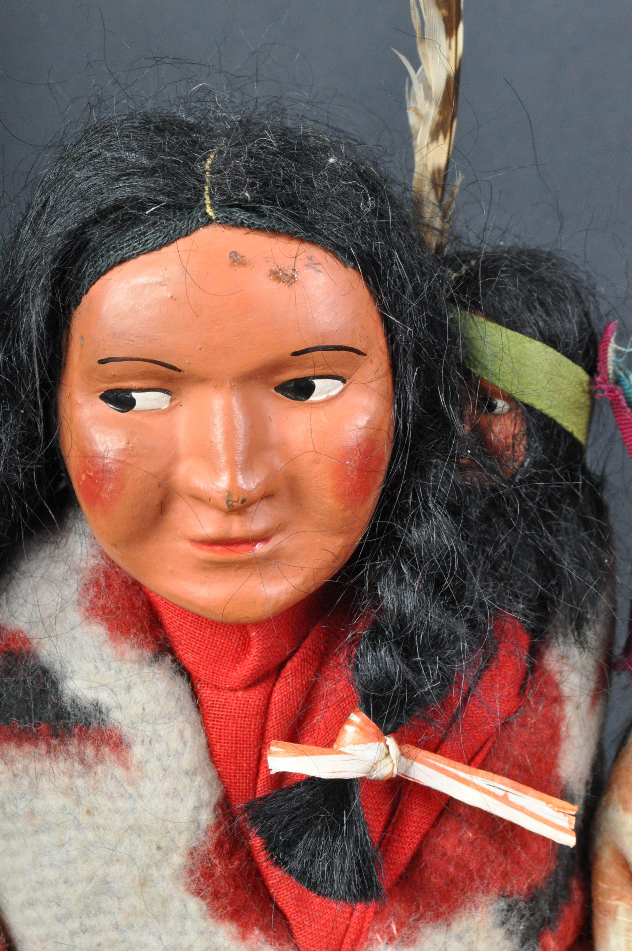 TWO EARLY 20TH CENTURY AMERICAN INDIAN SKOOKUM DOLLS - Image 2 of 6