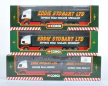 COLLECTION OF X3 CORGI EDDIE STOBART DIECAST MODEL TRUCKS