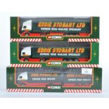 COLLECTION OF X3 CORGI EDDIE STOBART DIECAST MODEL TRUCKS