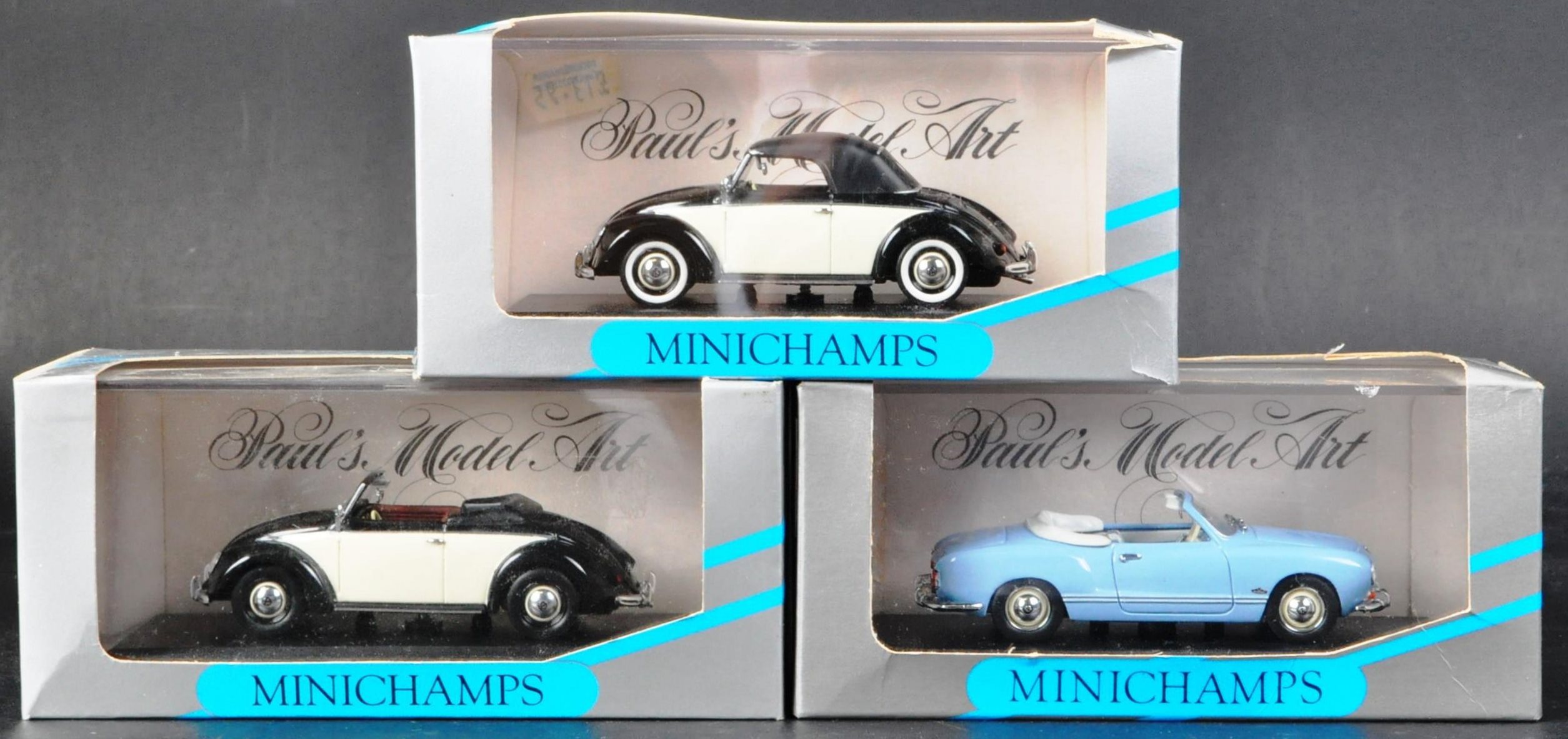 COLLECTION OF X3 MINICHAMPS DIECAST MODEL CARS