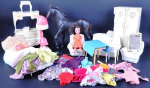 VINTAGE PEDIGREE SINDY DOLL WITH CLOTHING & FURNITURE