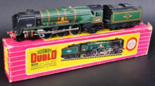 ORIGINAL VINTAGE HORNBY DUBLO 00 GAUGE BARNSTAPLE LOCO & TENDER